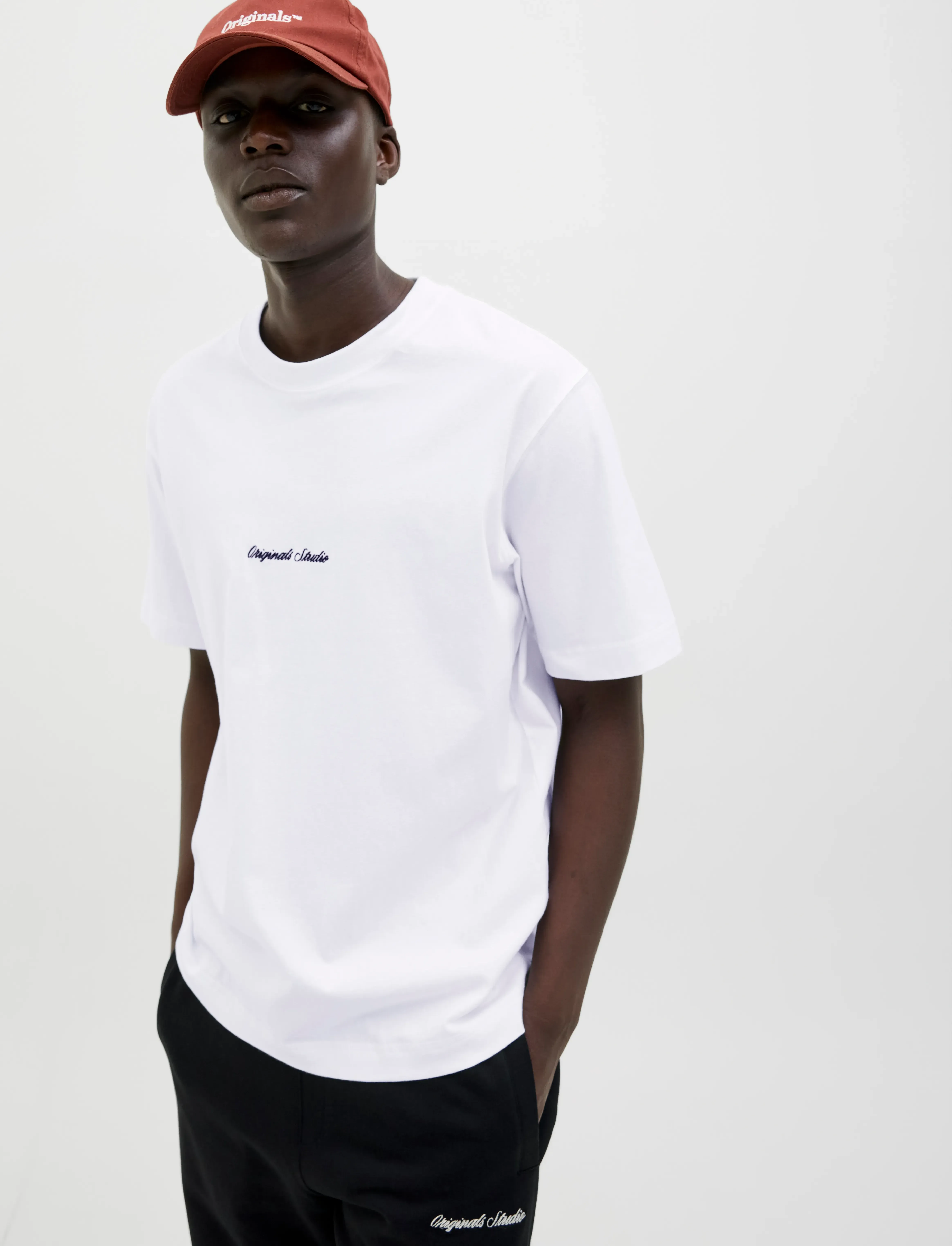 Jack & Jones - JORNORREBRO EMB TEE SS CREW NECK NOOS - stutterma bolir - bright white - 4