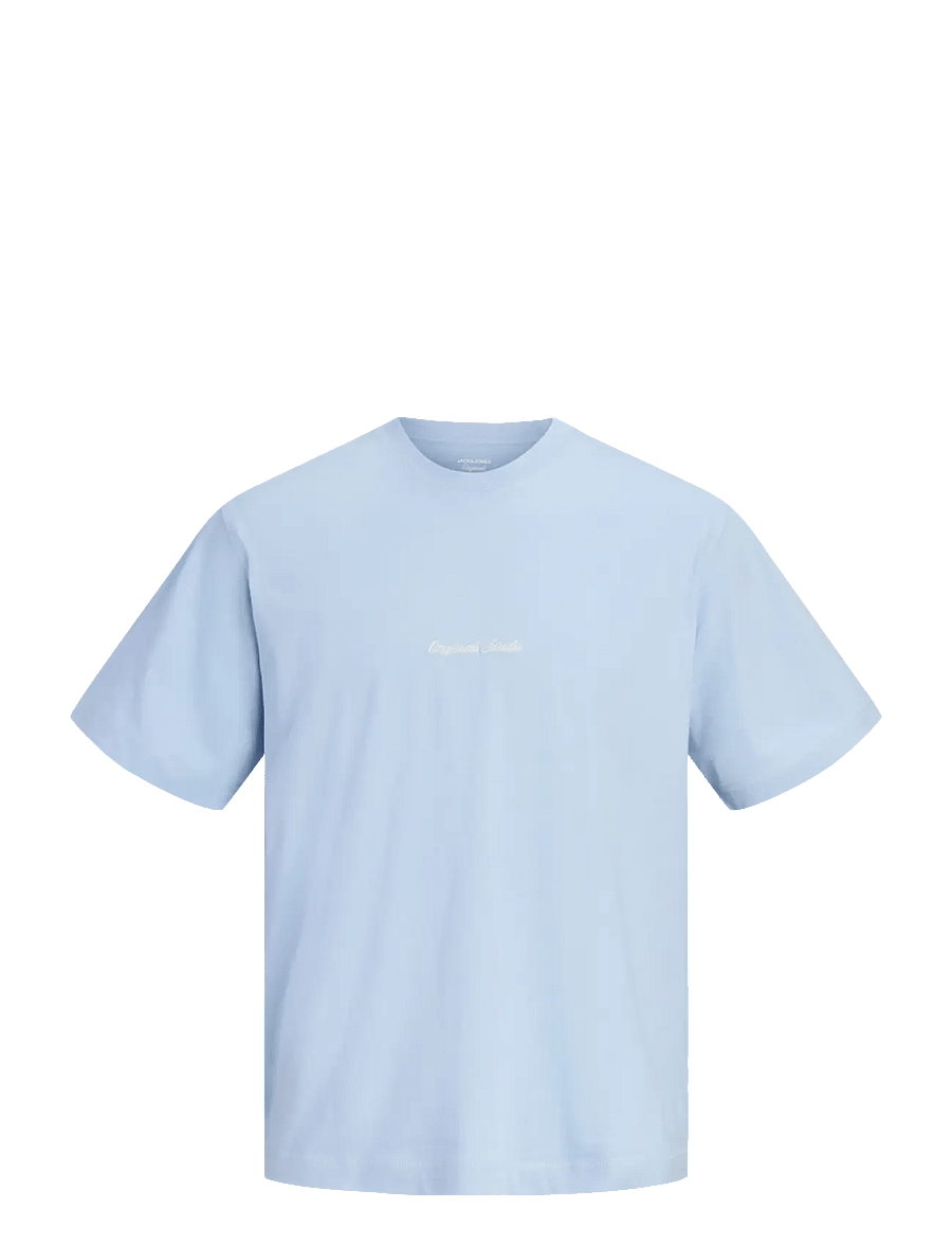 Jack & Jones - JORNORREBRO EMB TEE SS CREW NECK NOOS - short-sleeved t-shirts - cashmere blue - 1