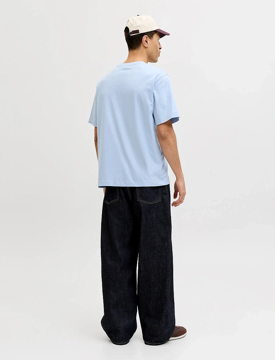 Jack & Jones - JORNORREBRO EMB TEE SS CREW NECK NOOS - short-sleeved t-shirts - cashmere blue - 2