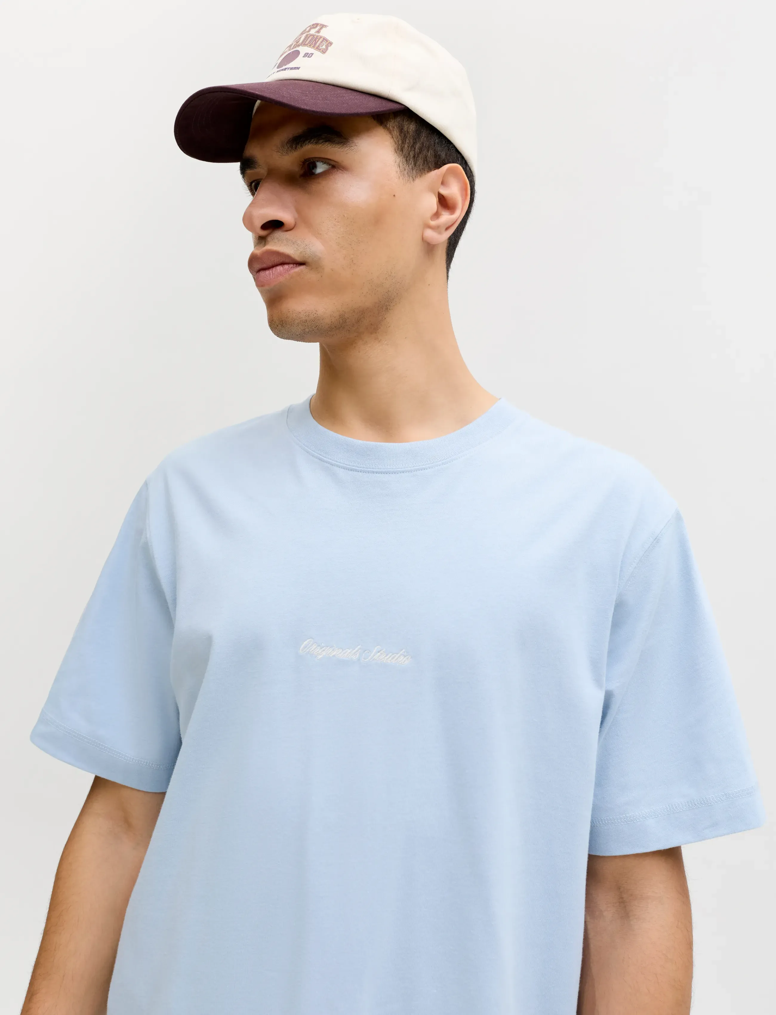 Jack & Jones - JORNORREBRO EMB TEE SS CREW NECK NOOS - marškinėliai trumpomis rankovėmis - cashmere blue - 4