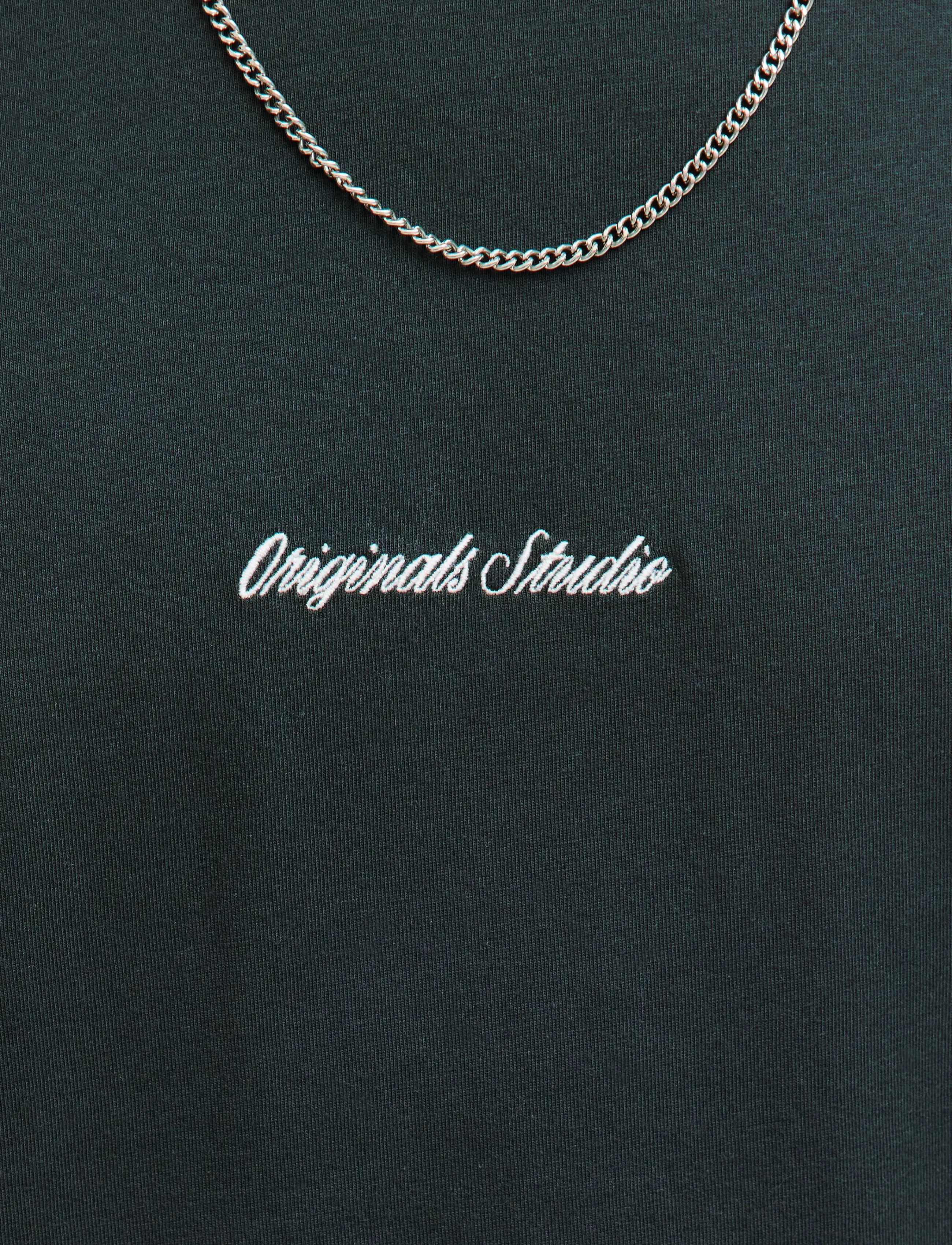 Jack & Jones - JORNORREBRO EMB TEE SS CREW NECK NOOS - kortærmede t-shirts - forest river - 4