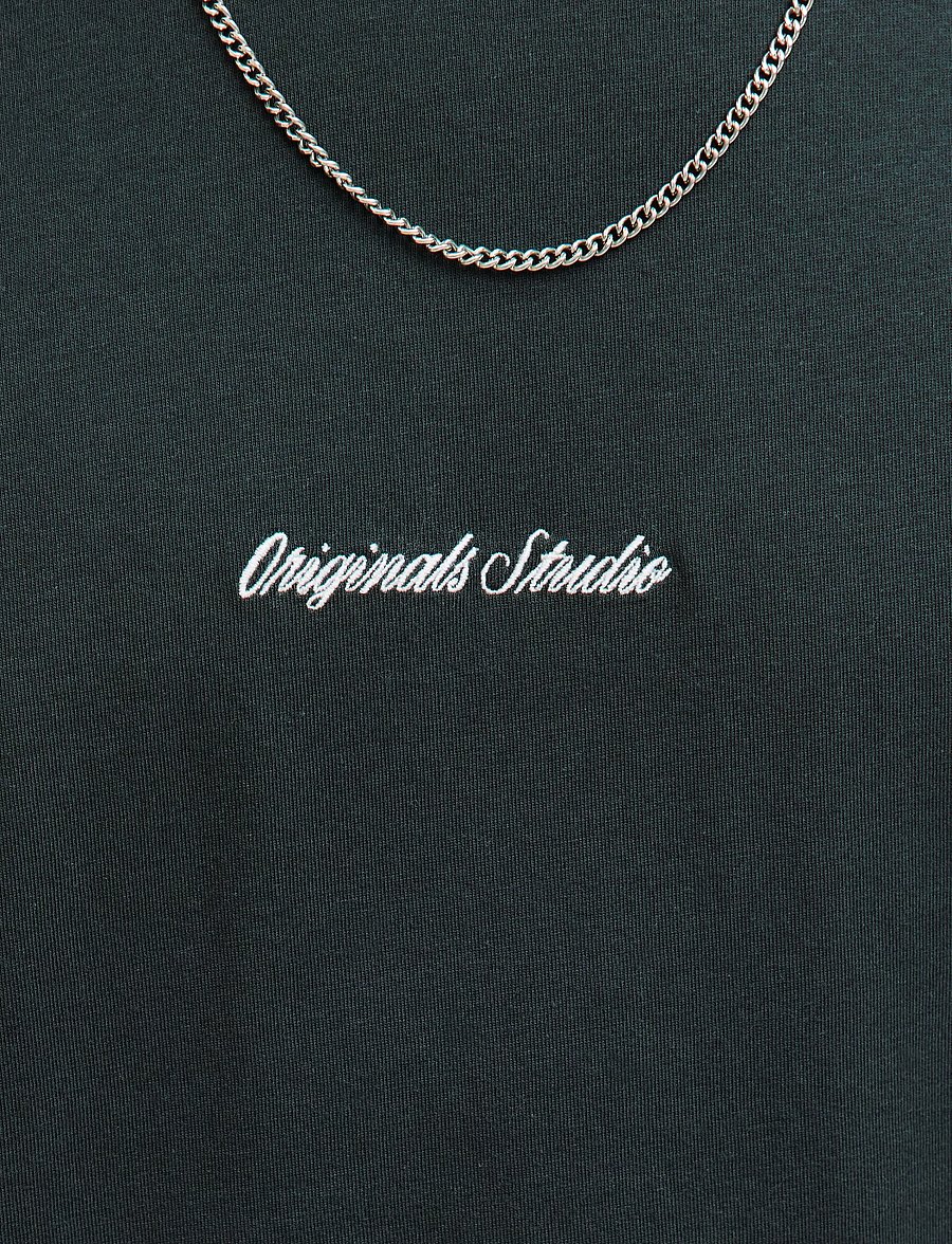 Jack & Jones - JORNORREBRO EMB TEE SS CREW NECK NOOS - kurzärmelige t-shirts - forest river - 4