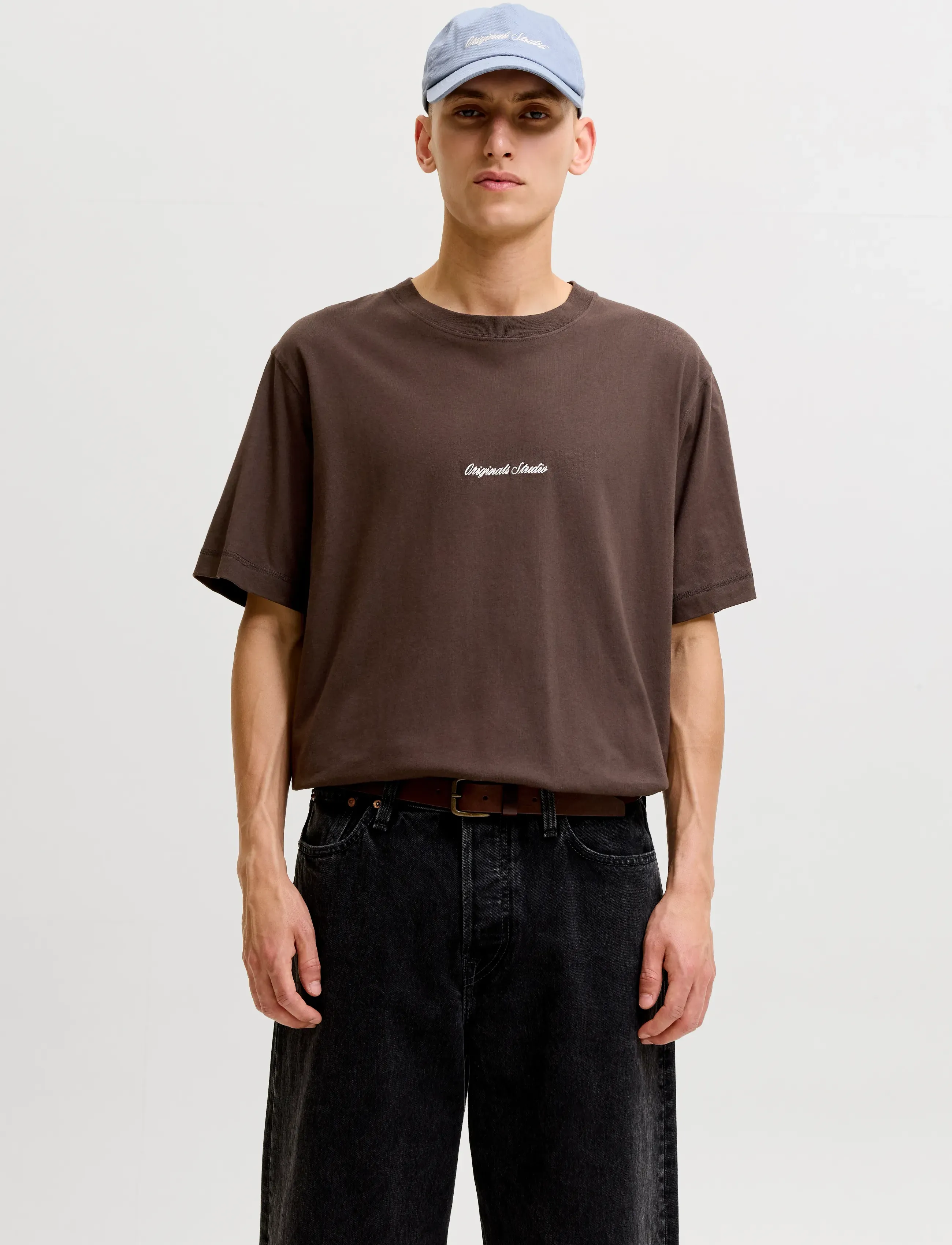 Jack & Jones JORNORREBRO EMB TEE SS CREW NECK NOOS - T-särgid - JAVA / brown