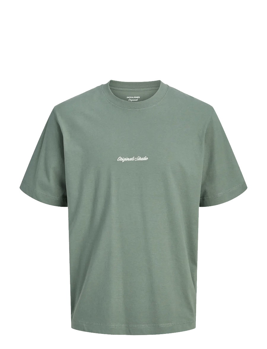 Jack & Jones - JORNORREBRO EMB TEE SS CREW NECK NOOS - kurzärmelige t-shirts - laurel wreath - 1