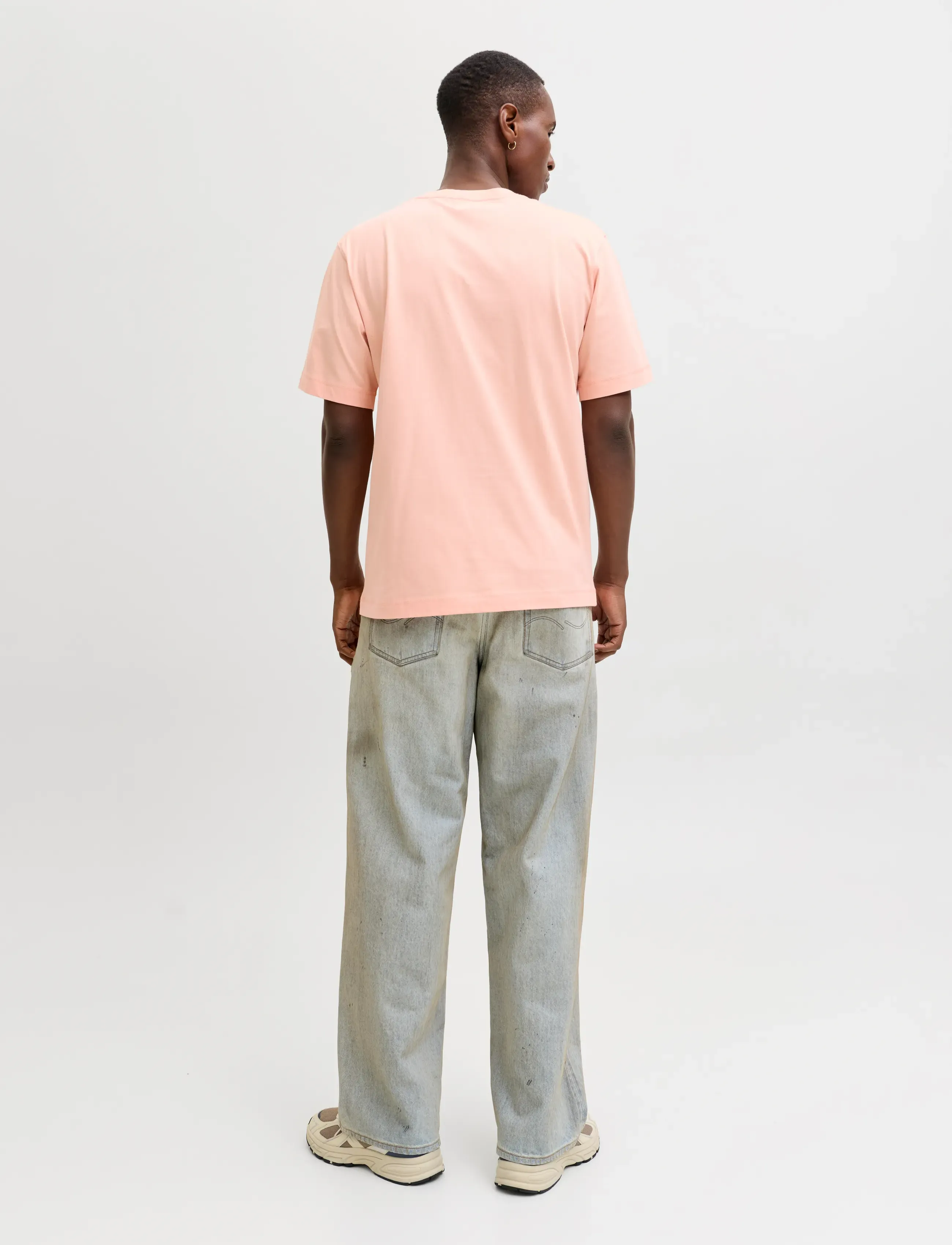Jack & Jones - JORNORREBRO EMB TEE SS CREW NECK NOOS - krótki rękaw - peach melba - 3