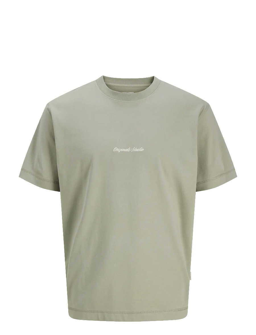 Jack & Jones - JORNORREBRO EMB TEE SS CREW NECK NOOS - short-sleeved t-shirts - seagrass - 1