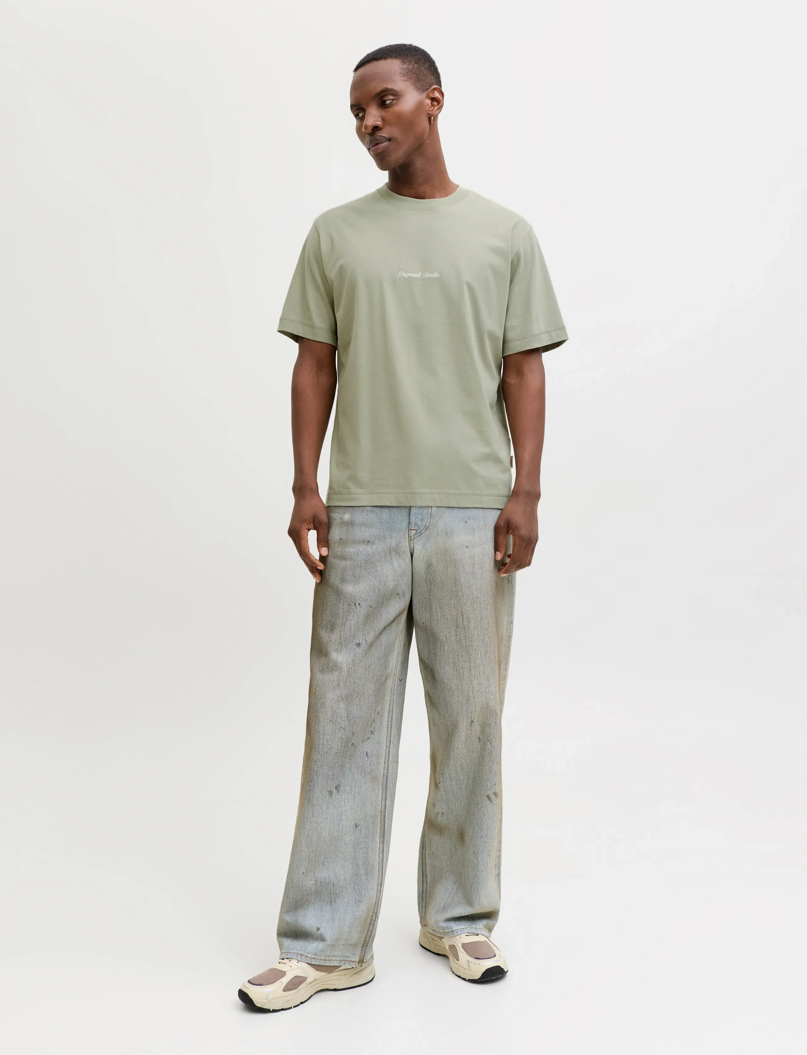 Jack & Jones - JORNORREBRO EMB TEE SS CREW NECK NOOS - kortærmede t-shirts - seagrass - 3