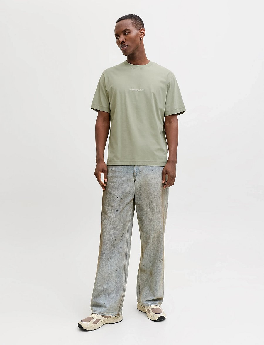 Jack & Jones - JORNORREBRO EMB TEE SS CREW NECK NOOS - short-sleeved t-shirts - seagrass - 3