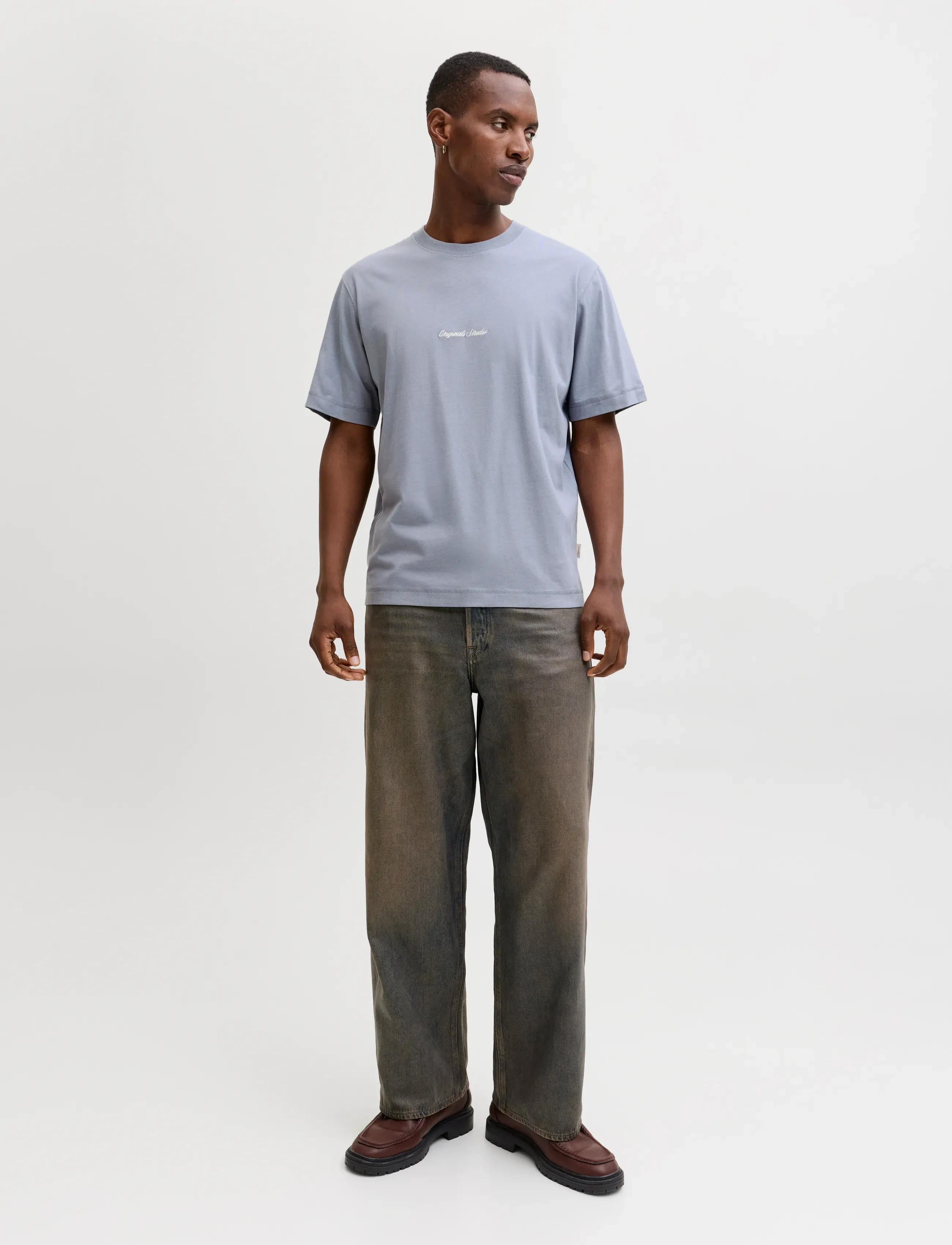 Jack & Jones - JORNORREBRO EMB TEE SS CREW NECK NOOS - kurzärmelige t-shirts - tradewinds - 3