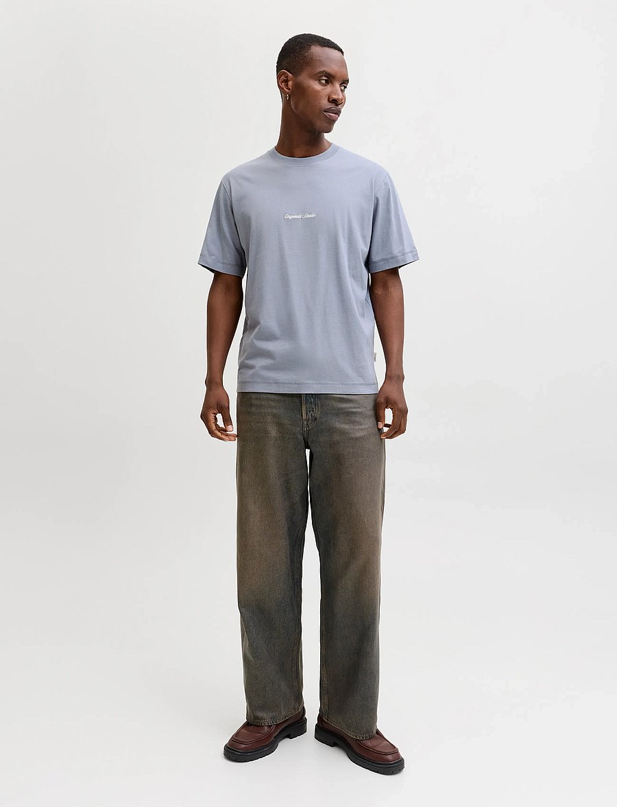 Jack & Jones - JORNORREBRO EMB TEE SS CREW NECK NOOS - kurzärmelige t-shirts - tradewinds - 3