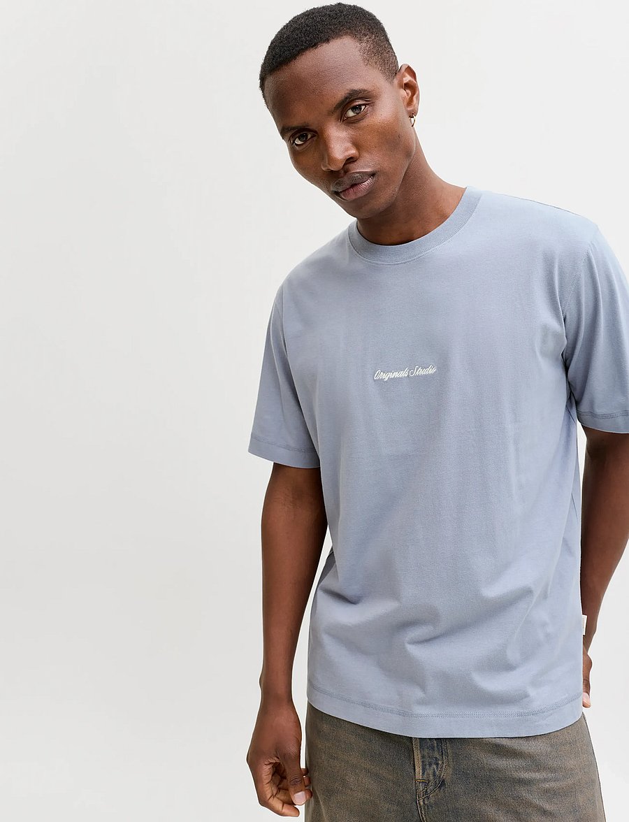 Jack & Jones - JORNORREBRO EMB TEE SS CREW NECK NOOS - kurzärmelige t-shirts - tradewinds - 5