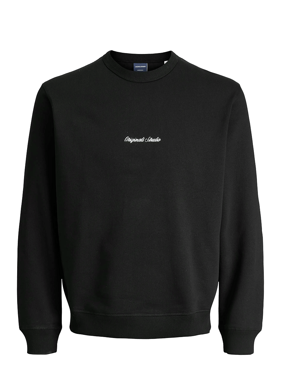 Jack & Jones - JORNORREBRO EMB SWEAT CREW NOOS - kollektsioonid - black - 1