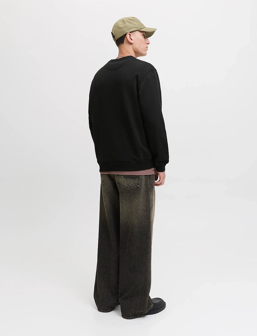 Jack & Jones - JORNORREBRO EMB SWEAT CREW NOOS - kollektsioonid - black - 2