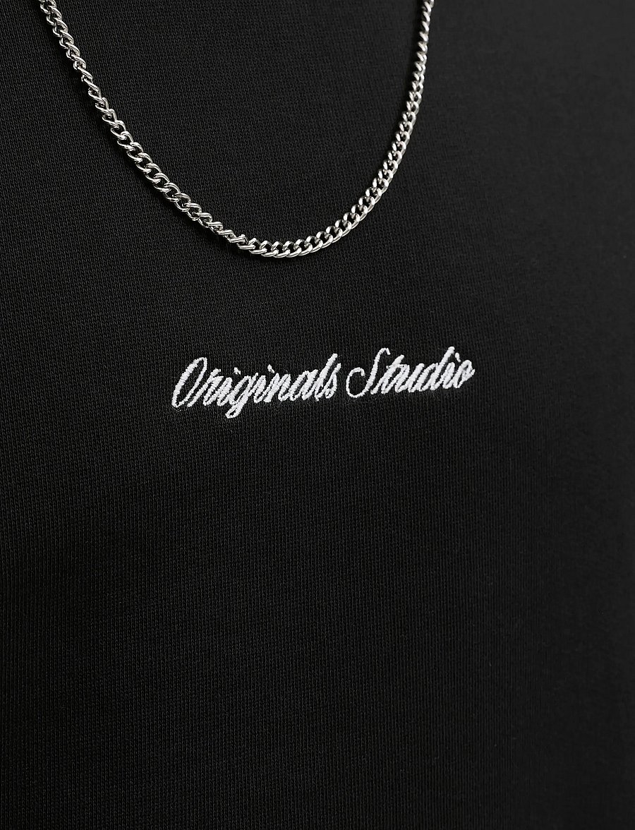 Jack & Jones - JORNORREBRO EMB SWEAT CREW NOOS - kollektsioonid - black - 4