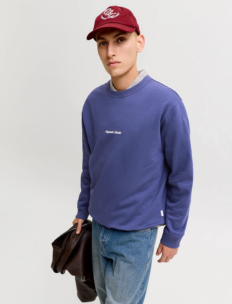 Jack & Jones - JORNORREBRO EMB SWEAT CREW NOOS - kollektsioonid - crown blue - 5