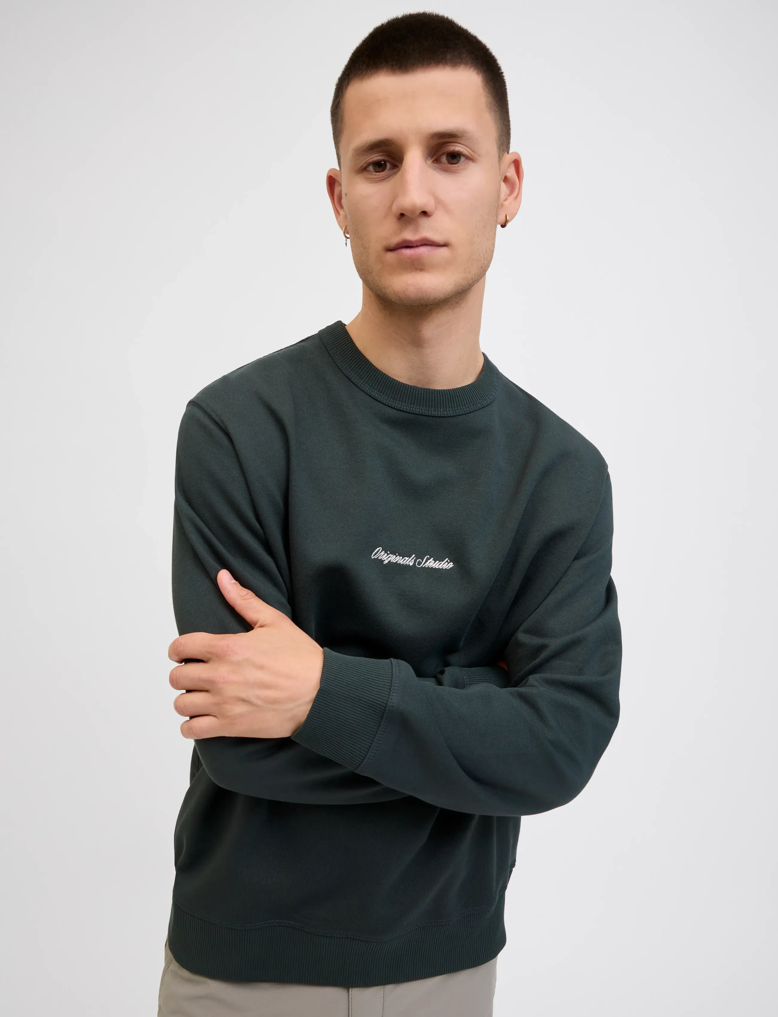 Jack & Jones - JORNORREBRO EMB SWEAT CREW NOOS - kollektioner - forest river - 5