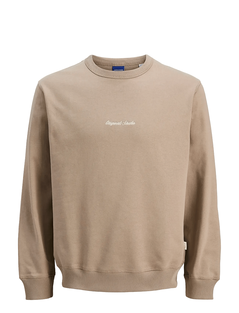Jack & Jones - JORNORREBRO EMB SWEAT CREW NOOS - kollektsioonid - mocha meringue - 1