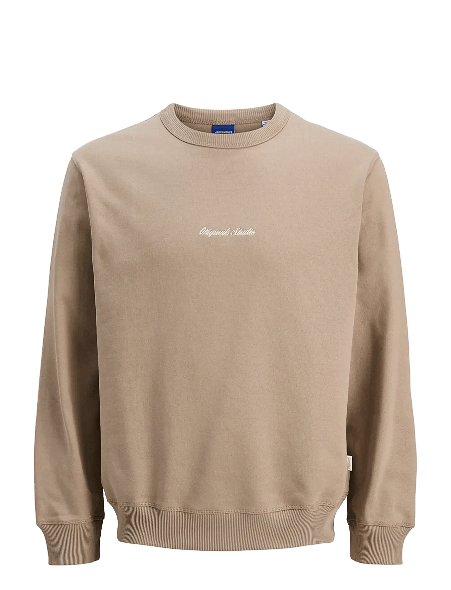 Jack & Jones - JORNORREBRO EMB SWEAT CREW NOOS - kolekcijos - mocha meringue - 1