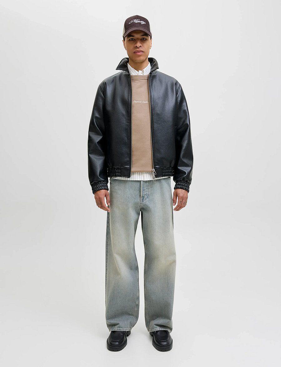 Jack & Jones - JORNORREBRO EMB SWEAT CREW NOOS - kolekcijos - mocha meringue - 3