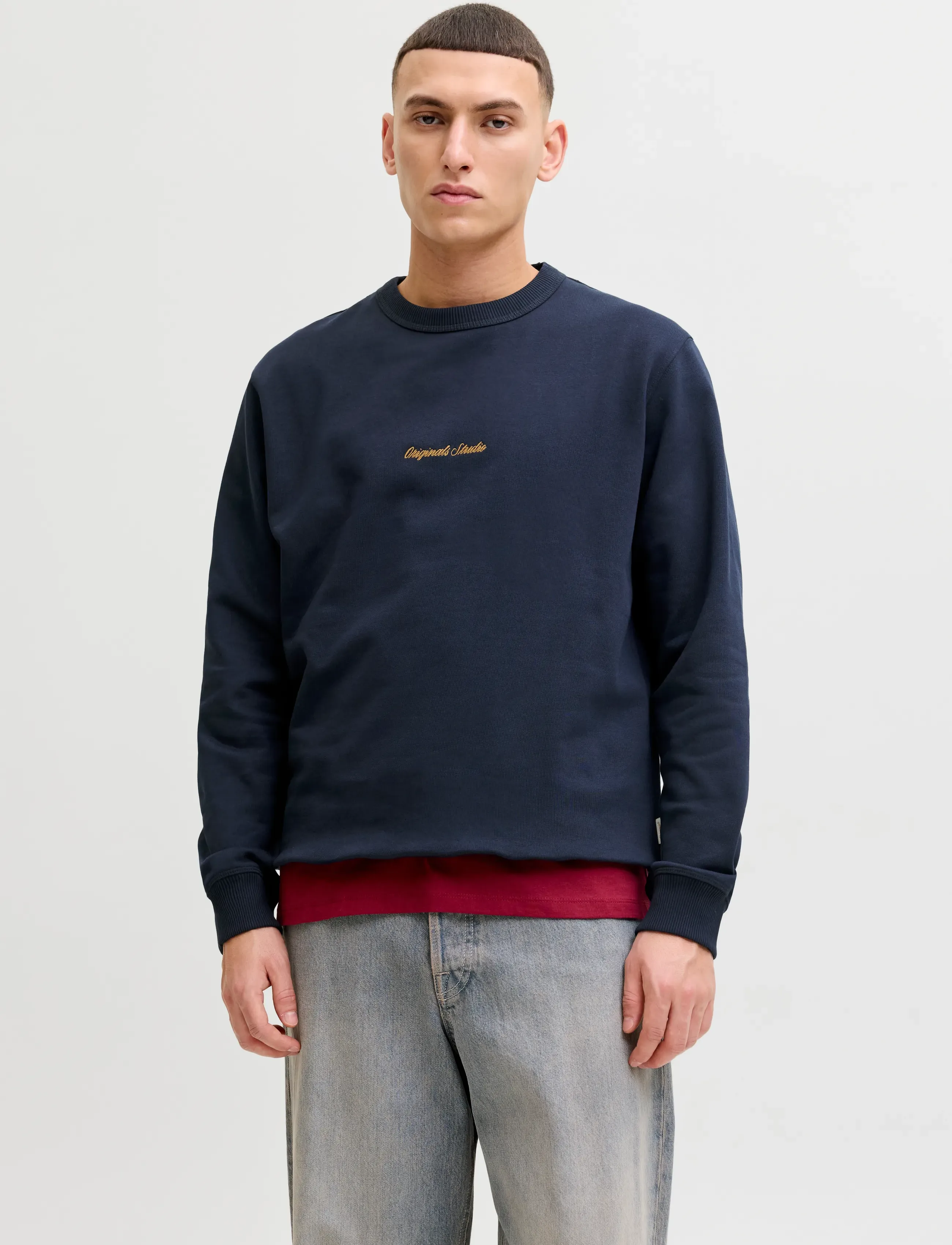 Jack & Jones JORNORREBRO EMB SWEAT CREW NOOS - Dressipluusid - SKY CAPTAIN / navy