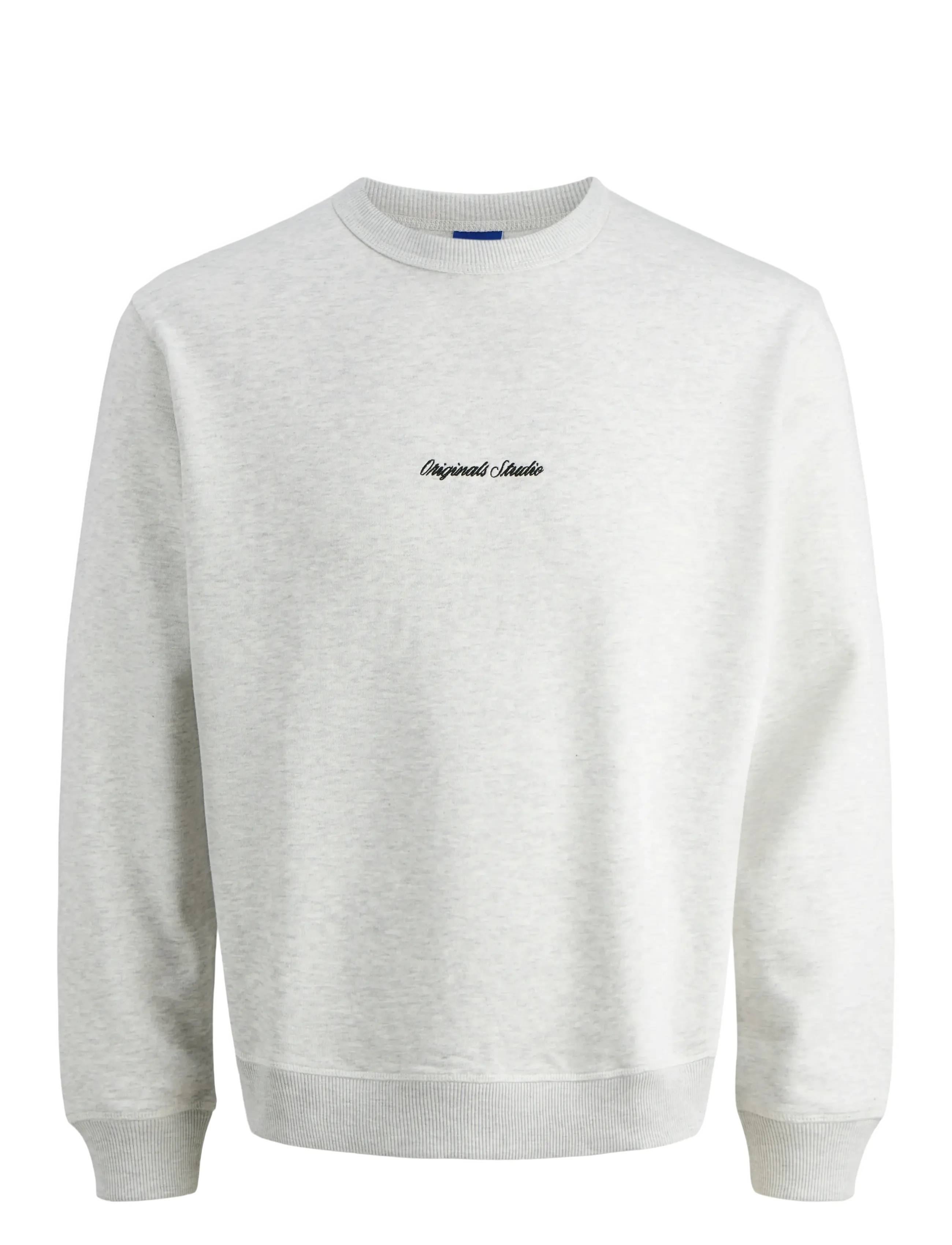 Jack & Jones JORNORREBRO EMB SWEAT CREW NOOS - Sweatshirts & hættetrøjer - WHITE MELANGE / white