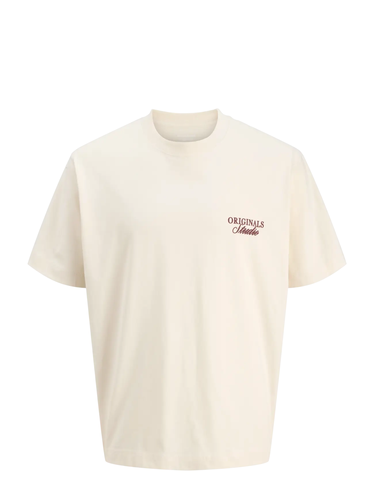 Jack & Jones JORNORREBRO TYPO TEE SS CREW NECK NOOS - T-shirts - ANTIQUE WHITE / beige