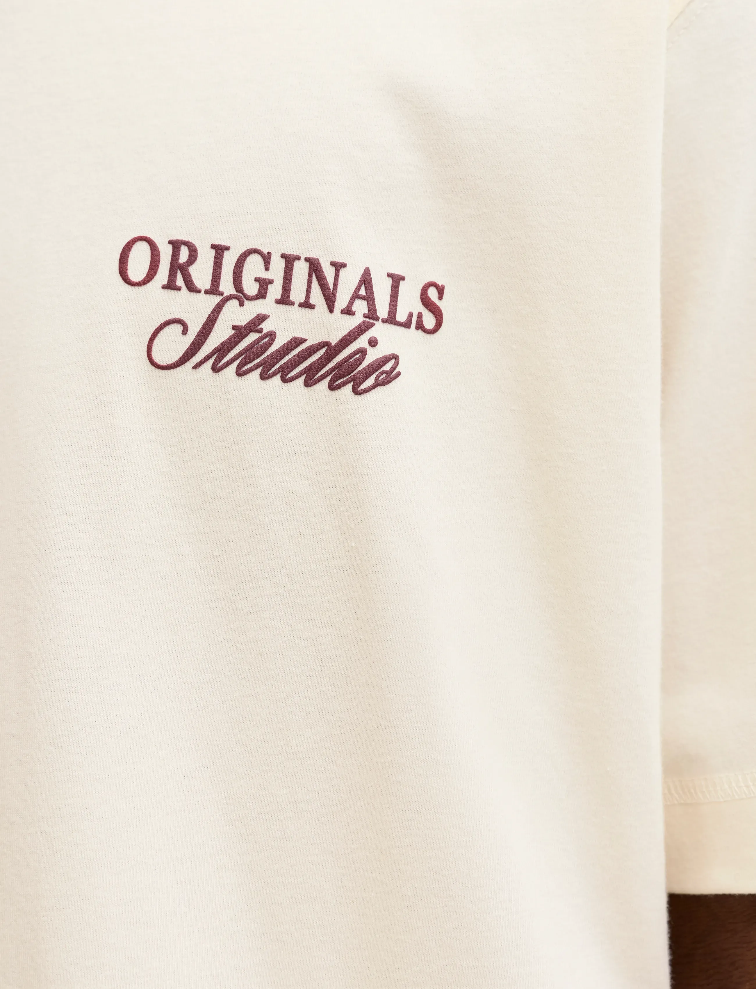Jack & Jones - JORNORREBRO TYPO TEE SS CREW NECK NOOS - kortærmede t-shirts - antique white - 5