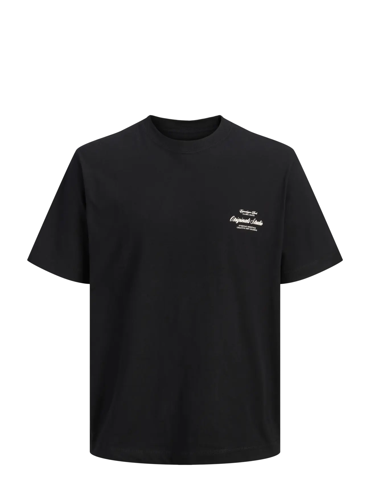 Jack & Jones - JORNORREBRO TYPO TEE SS CREW NECK NOOS - kortærmede t-shirts - black - 1