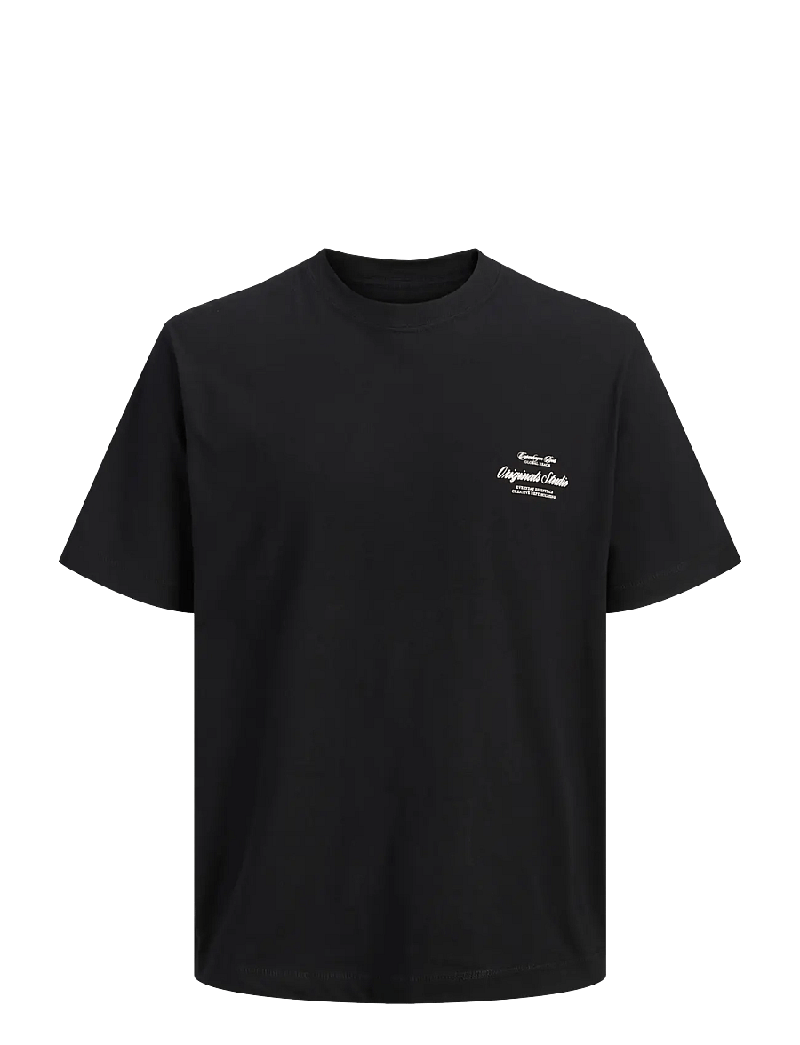 Jack & Jones - JORNORREBRO TYPO TEE SS CREW NECK NOOS - kortærmede t-shirts - black - 1