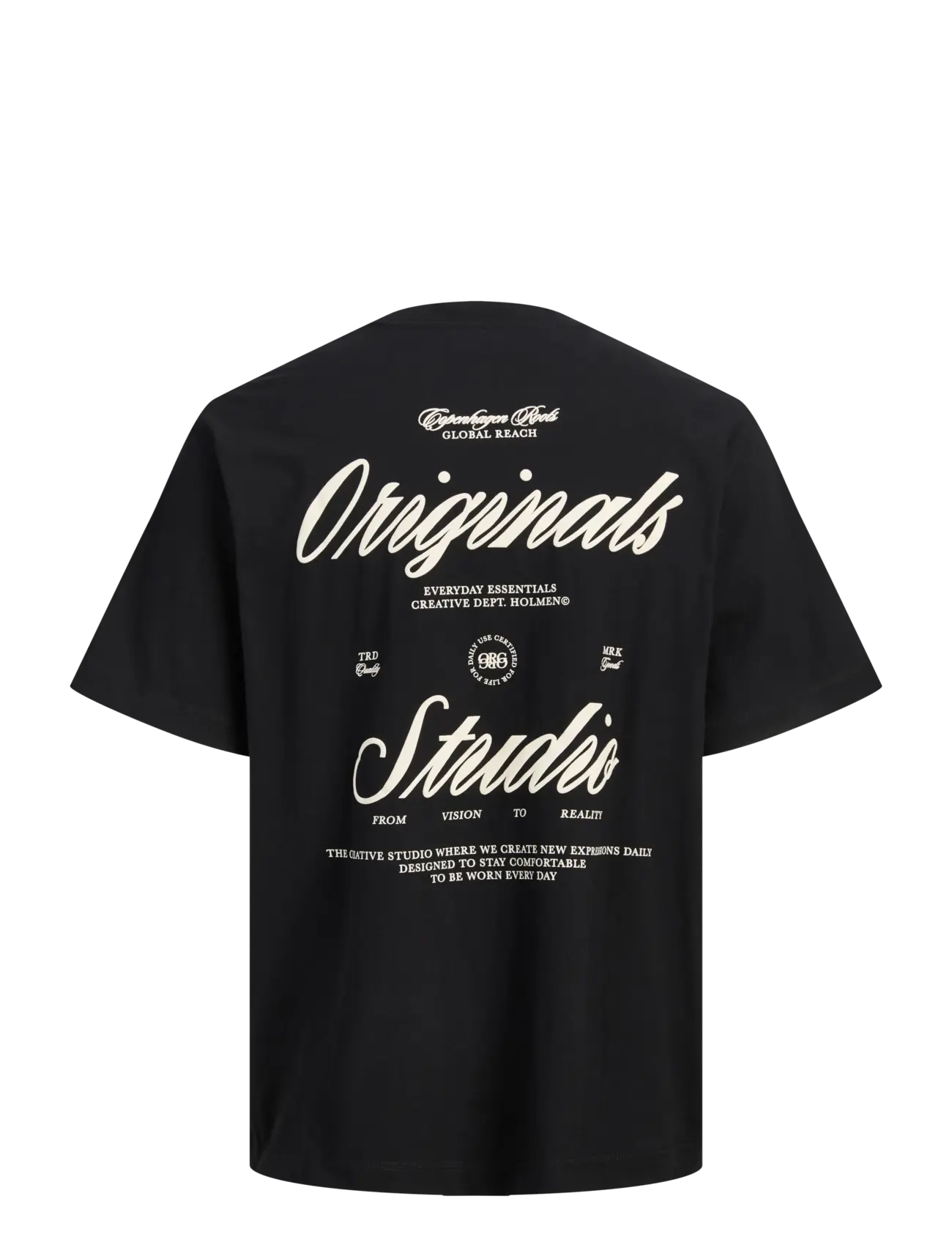 Jack & Jones - JORNORREBRO TYPO TEE SS CREW NECK NOOS - kortærmede t-shirts - black - 2