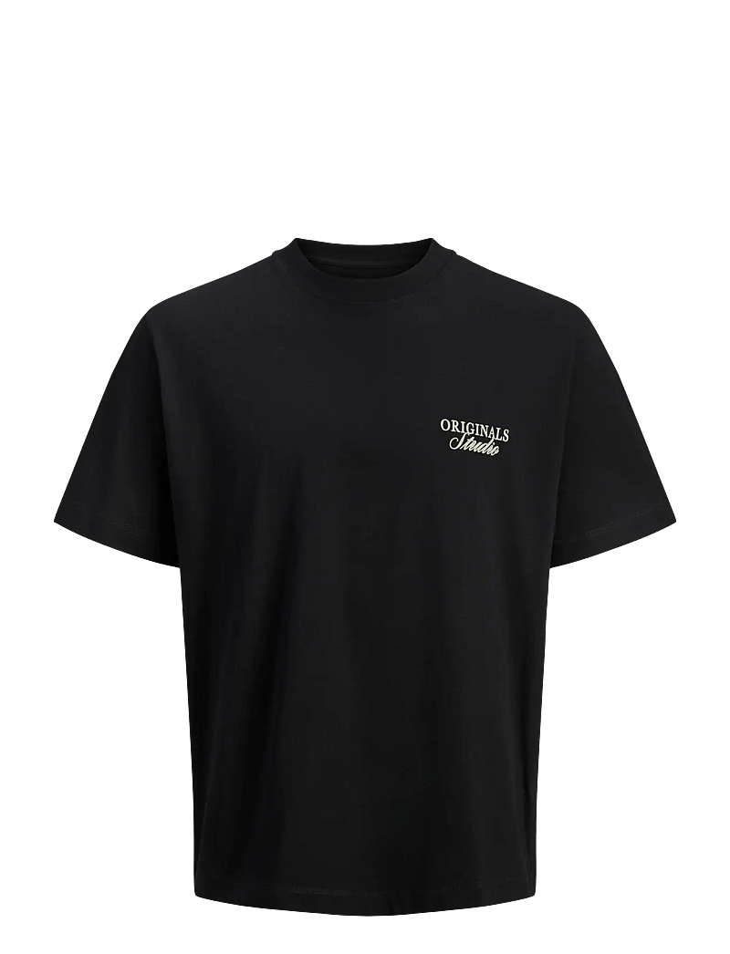 Jack & Jones - JORNORREBRO TYPO TEE SS CREW NECK NOOS - kortärmade t-shirts - black - 1