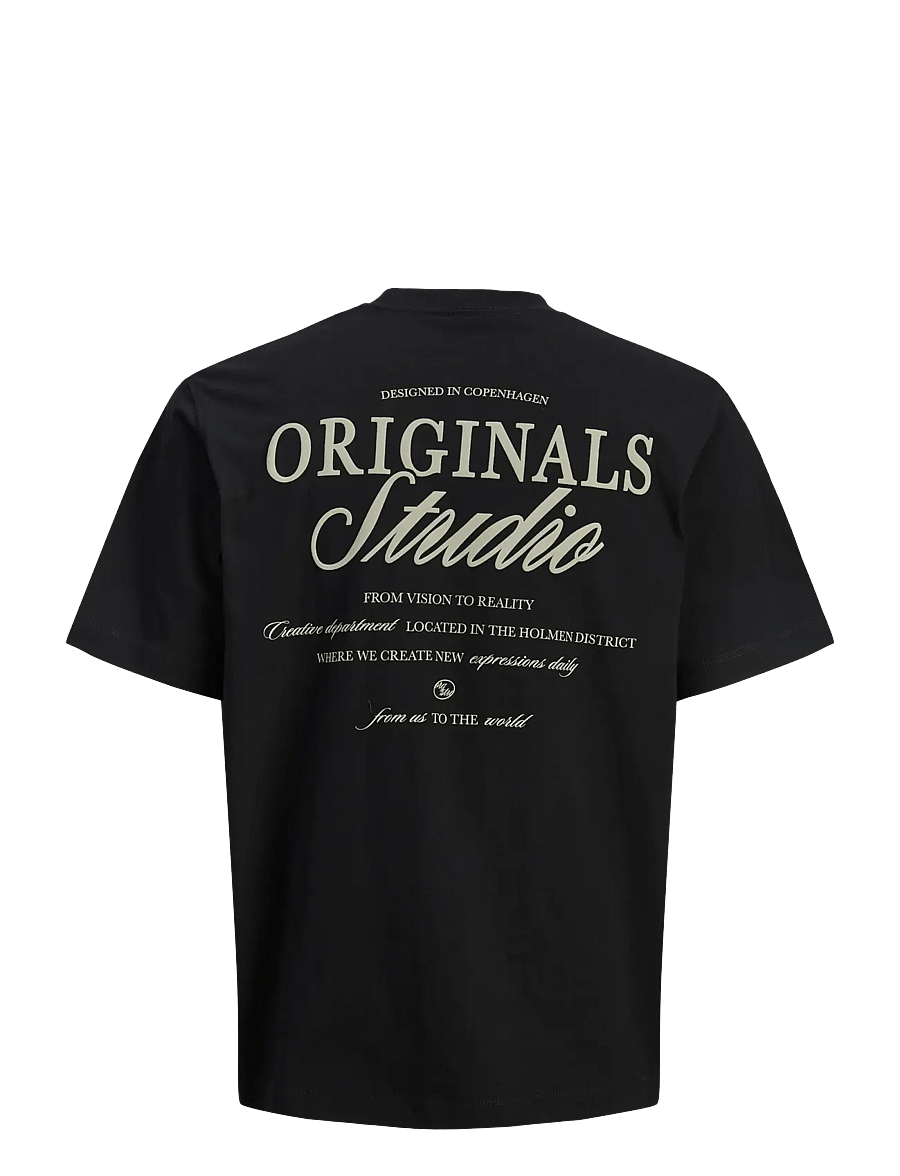 Jack & Jones - JORNORREBRO TYPO TEE SS CREW NECK NOOS - kortærmede t-shirts - black - 2