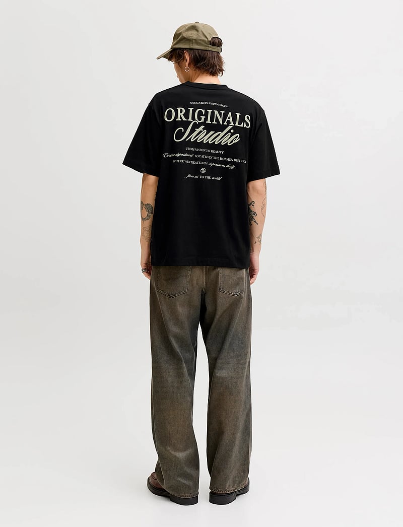 Jack & Jones - JORNORREBRO TYPO TEE SS CREW NECK NOOS - kortärmade t-shirts - black - 3