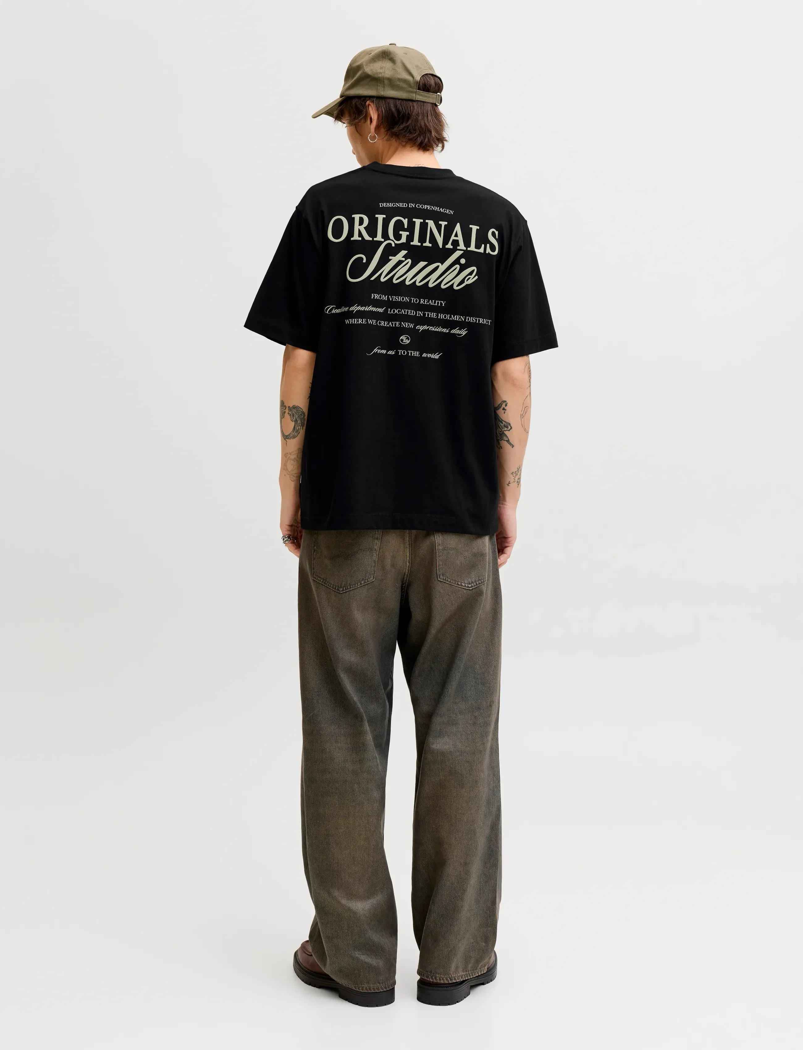 Jack & Jones - JORNORREBRO TYPO TEE SS CREW NECK NOOS - kortærmede t-shirts - black - 3