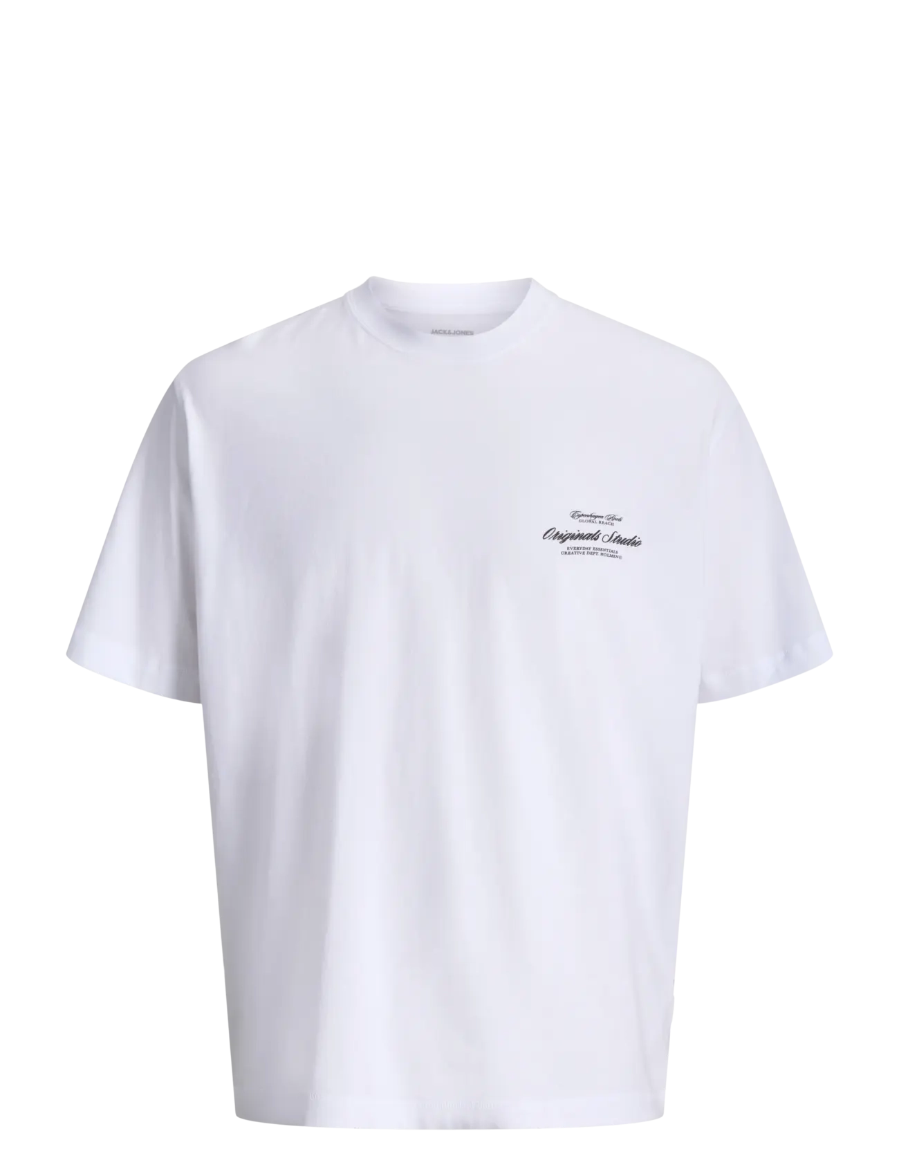Jack & Jones - JORNORREBRO TYPO TEE SS CREW NECK NOOS - kortærmede t-shirts - bright white - 1