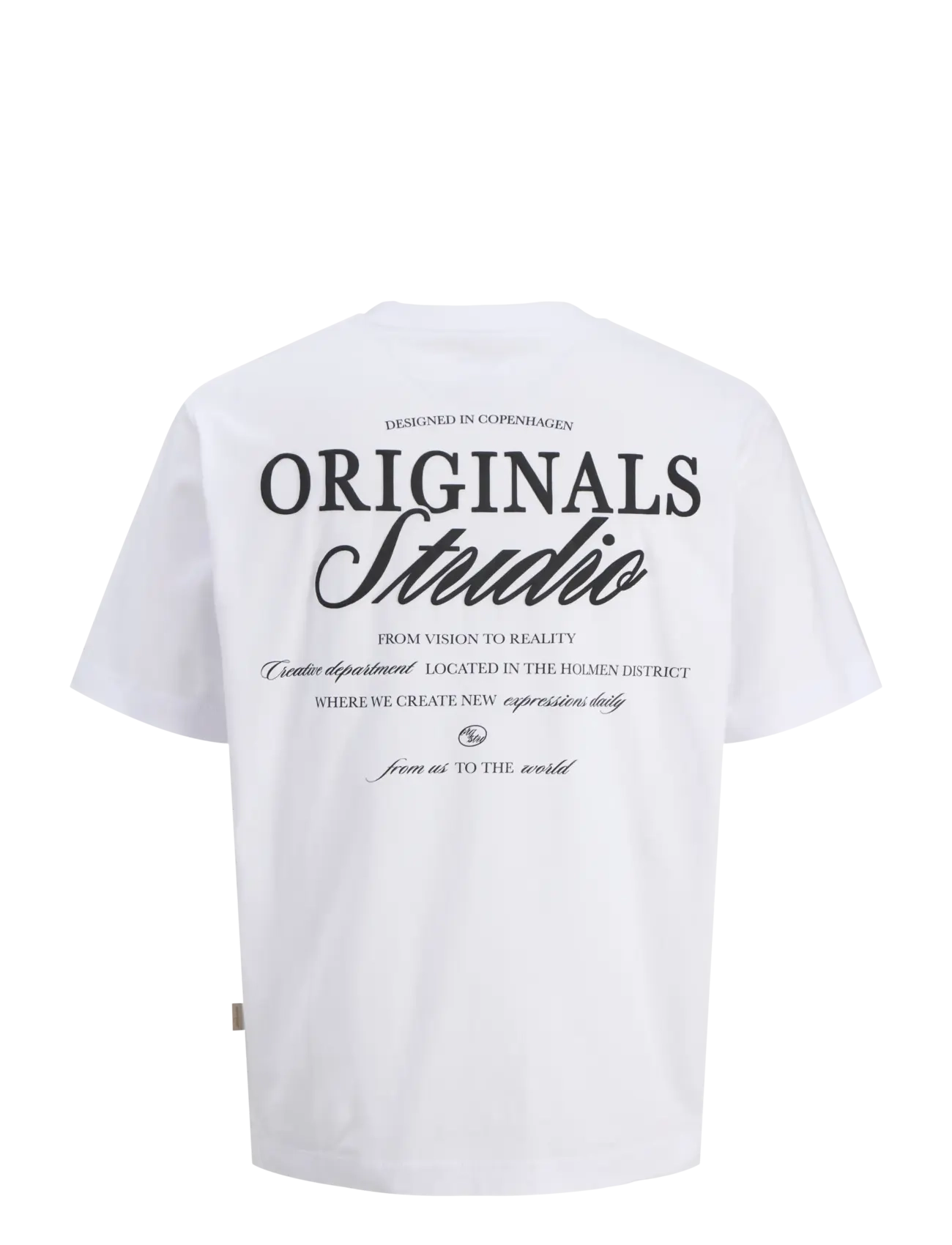 Jack & Jones - JORNORREBRO TYPO TEE SS CREW NECK NOOS - kortærmede t-shirts - bright white - 2