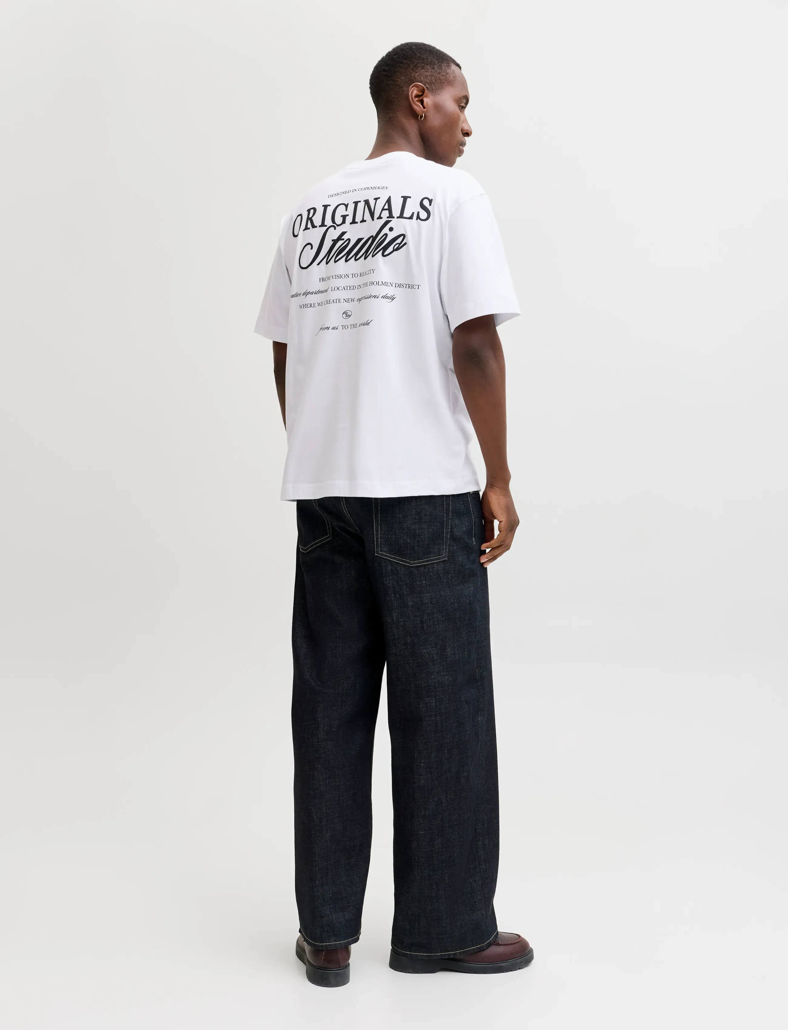 Jack & Jones - JORNORREBRO TYPO TEE SS CREW NECK NOOS - kortærmede t-shirts - bright white - 3