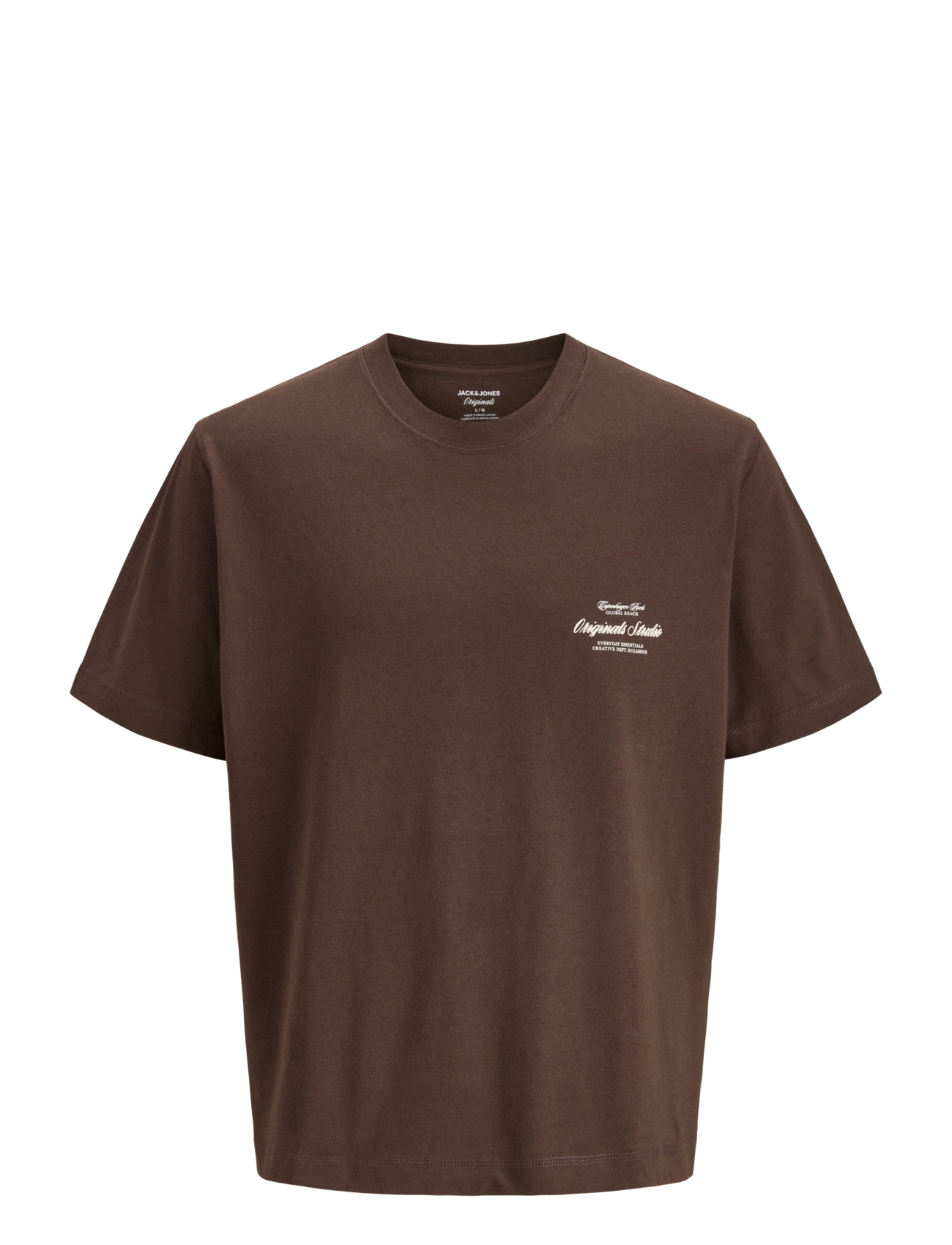Jack & Jones - JORNORREBRO TYPO TEE SS CREW NECK NOOS - kurzärmelige t-shirts - java - 1