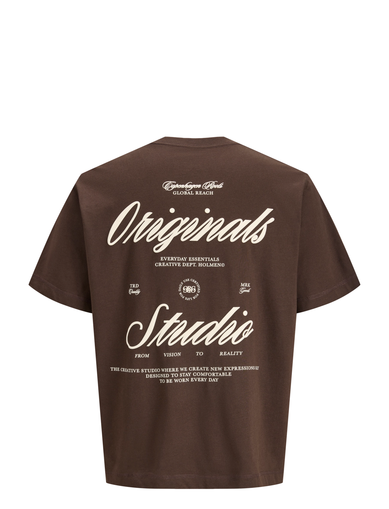 Jack & Jones - JORNORREBRO TYPO TEE SS CREW NECK NOOS - kurzärmelige t-shirts - java - 2