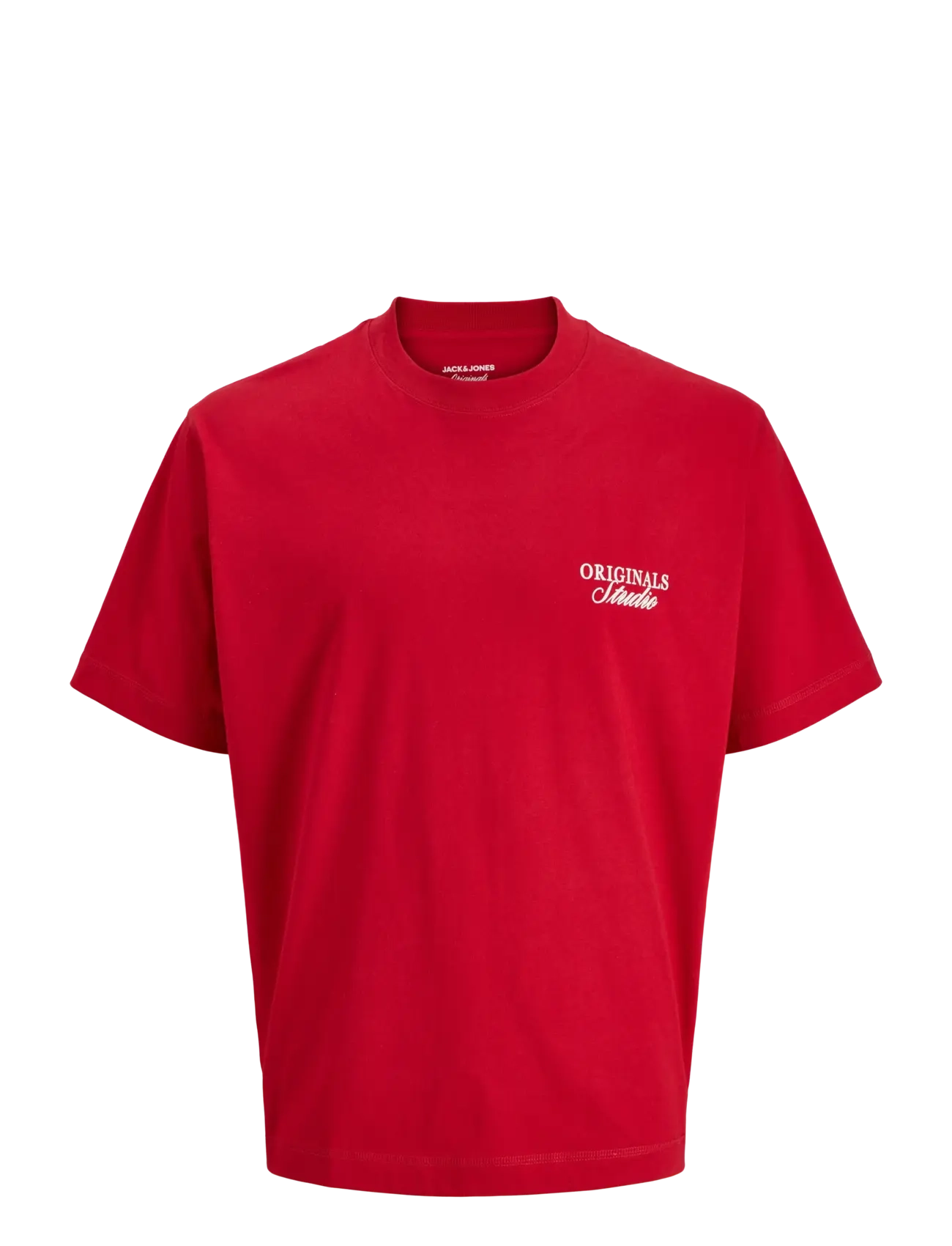 Jack & Jones JORNORREBRO TYPO TEE SS CREW NECK NOOS - T-shirts - SAMBA / red