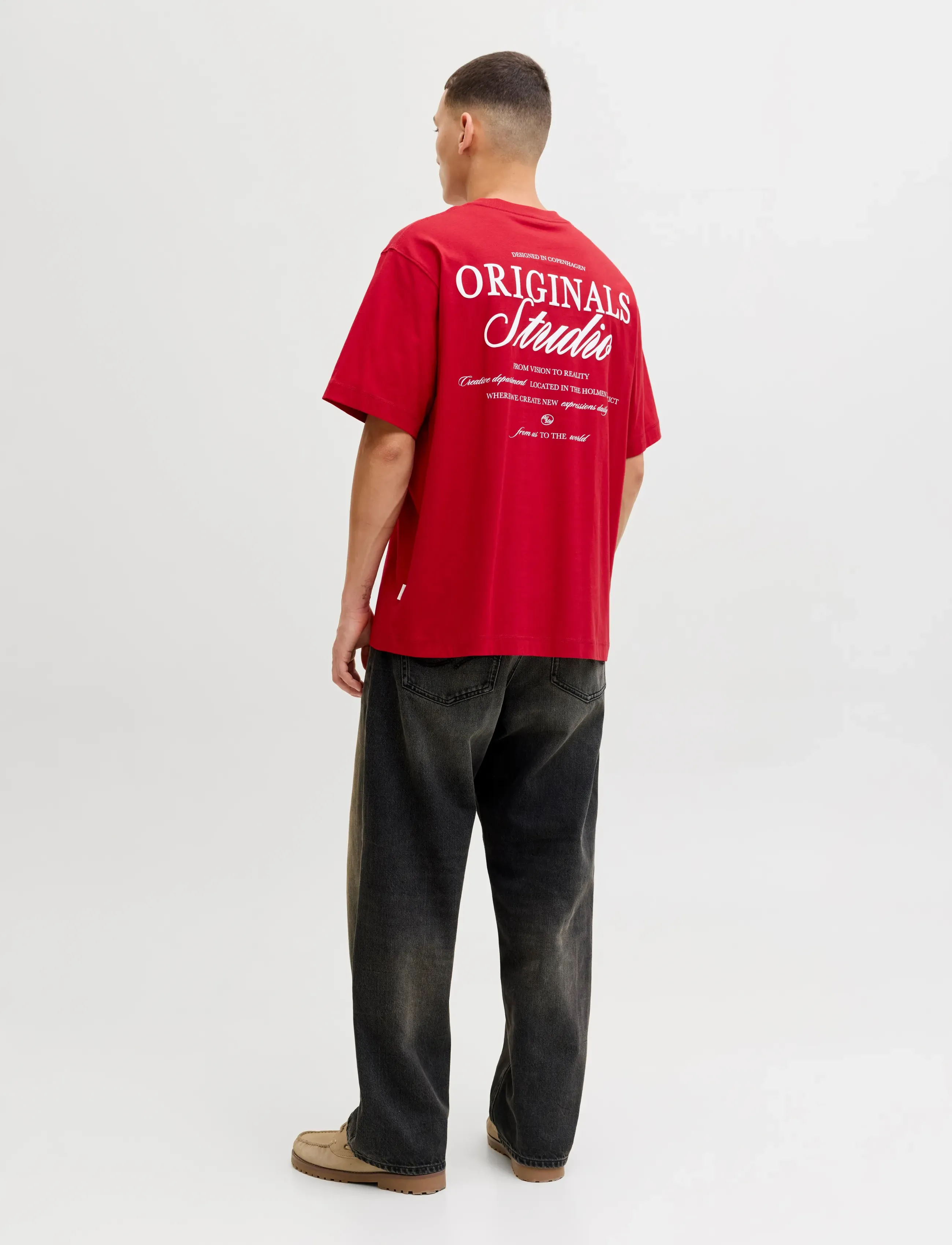 Jack & Jones - JORNORREBRO TYPO TEE SS CREW NECK NOOS - kortærmede t-shirts - samba - 3