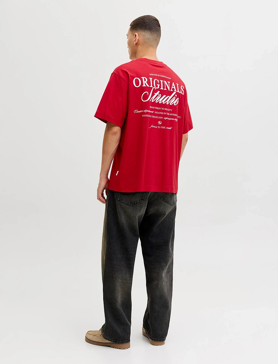 Jack & Jones - JORNORREBRO TYPO TEE SS CREW NECK NOOS - kortærmede t-shirts - samba - 3