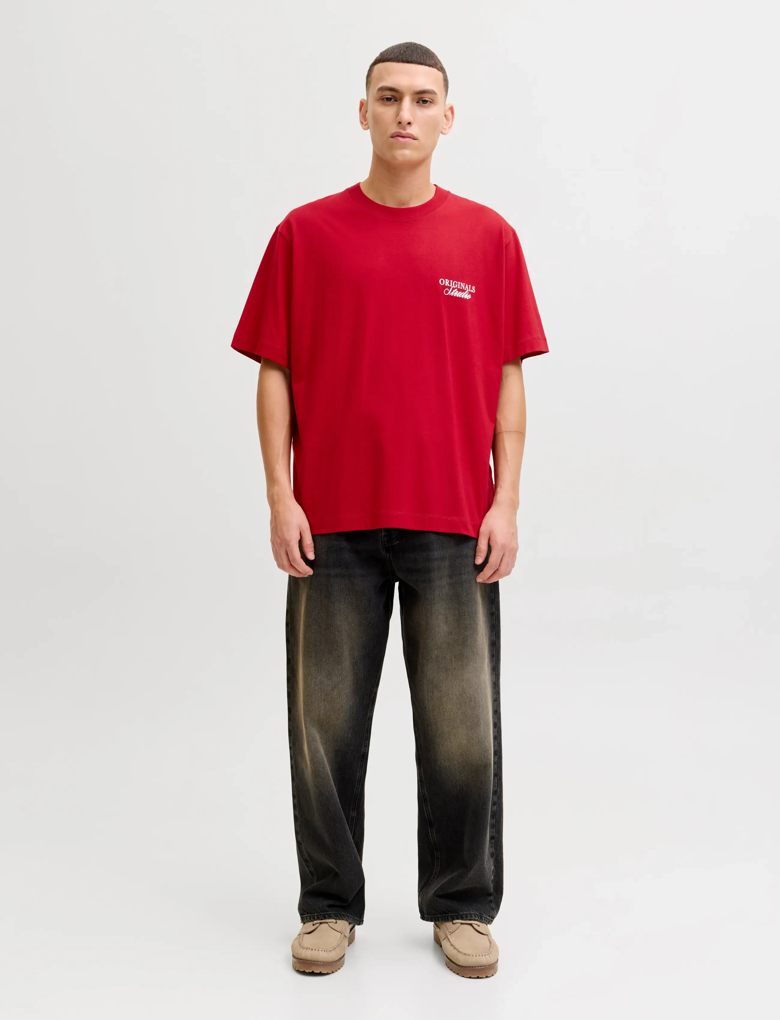 Jack & Jones - JORNORREBRO TYPO TEE SS CREW NECK NOOS - kortærmede t-shirts - samba - 4