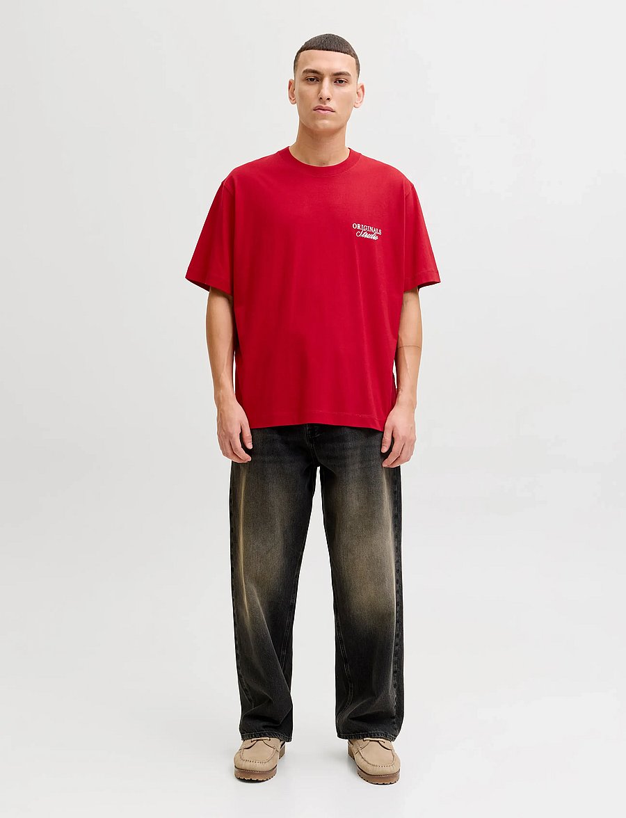 Jack & Jones - JORNORREBRO TYPO TEE SS CREW NECK NOOS - kortærmede t-shirts - samba - 4