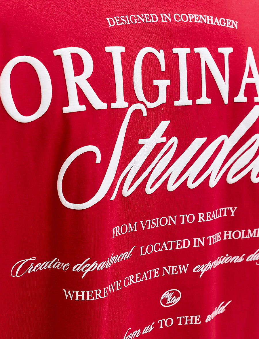 Jack & Jones - JORNORREBRO TYPO TEE SS CREW NECK NOOS - kortærmede t-shirts - samba - 5