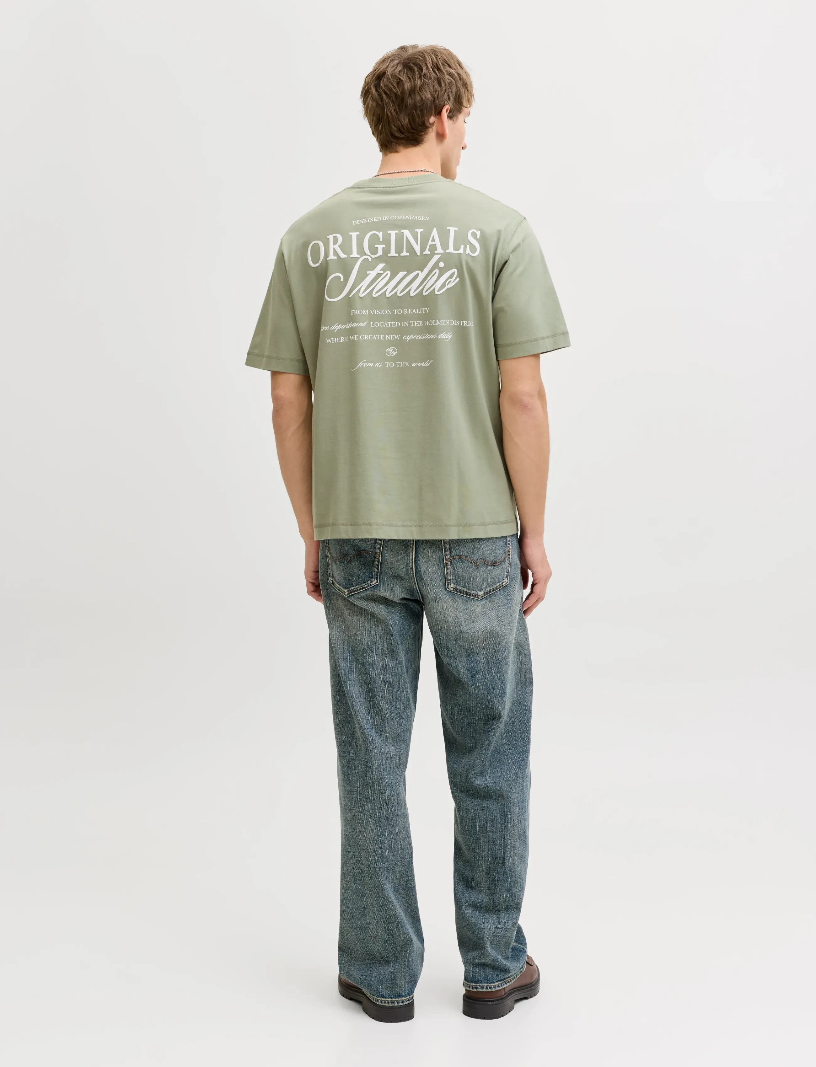 Jack & Jones - JORNORREBRO TYPO TEE SS CREW NECK NOOS - kortærmede t-shirts - seagrass - 3