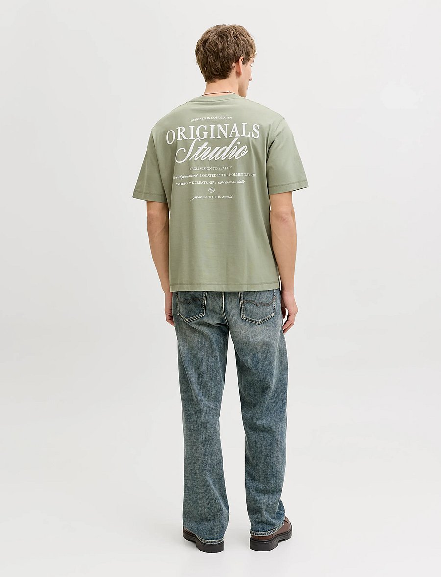 Jack & Jones - JORNORREBRO TYPO TEE SS CREW NECK NOOS - kortærmede t-shirts - seagrass - 3