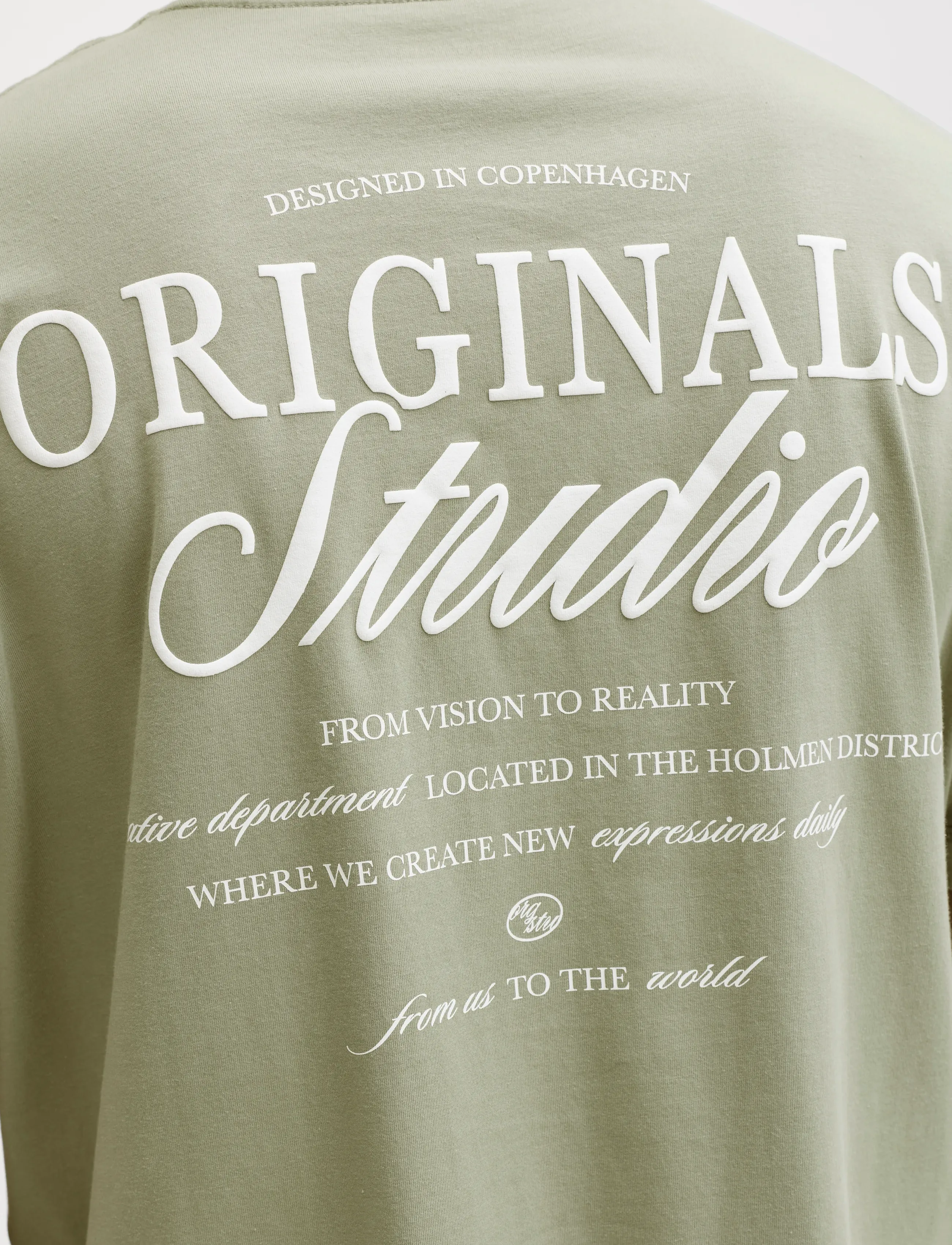 Jack & Jones - JORNORREBRO TYPO TEE SS CREW NECK NOOS - kortærmede t-shirts - seagrass - 5