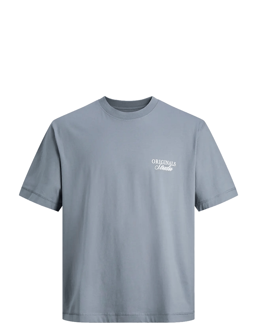Jack & Jones - JORNORREBRO TYPO TEE SS CREW NECK NOOS - kortærmede t-shirts - tradewinds - 1
