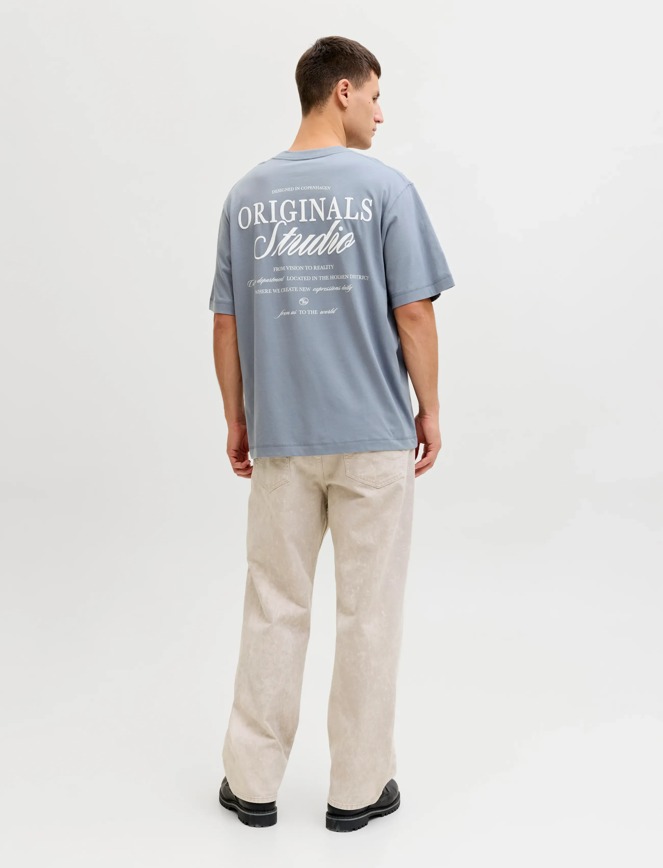 Jack & Jones - JORNORREBRO TYPO TEE SS CREW NECK NOOS - kortærmede t-shirts - tradewinds - 3